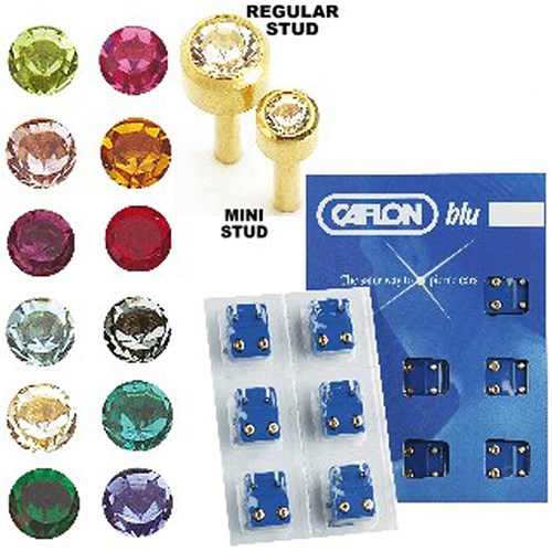 Stud Gold Mini Birthstone Assorted